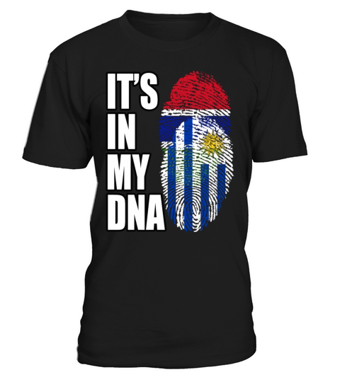 Gambian And Uruguayan Mix Heritage DNA Flag T-Shirt Unisex