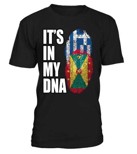 Grenadian And Greek Mix Heritage DNA Flag T-Shirt Unisex