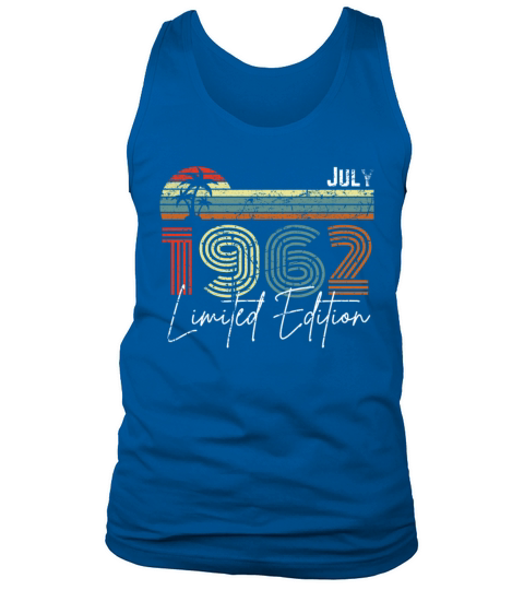 60 Years July 1962 Vintage Limited Edition Tank Top Unisex