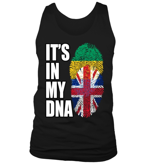 Gambian And British Mix Heritage DNA Flag Tank Top Unisex