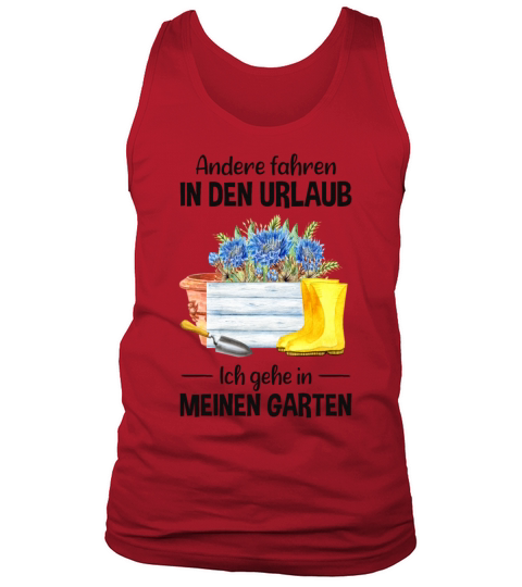 Garden Vacation Funny Quote Gardener Gift Idea Tank Top Unisex