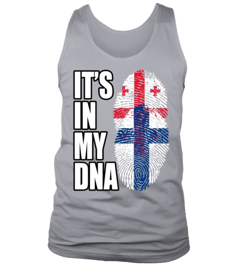 Georgian And Finland Mix Heritage DNA Flag Tank Top Unisex