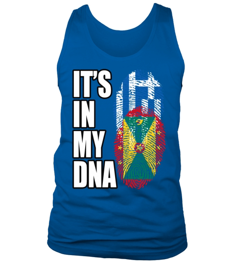 Grenadian And Greek Mix Heritage DNA Flag Tank Top Unisex