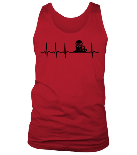 Heart Frequency Scuba Diving Diver Lovers Gifts Tank Top Unisex
