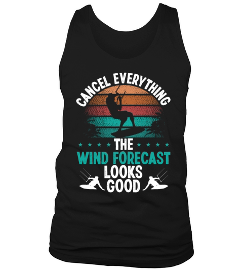 Kitesurfing Vintage Wind Forecast Kiteboarding Tank Top Unisex