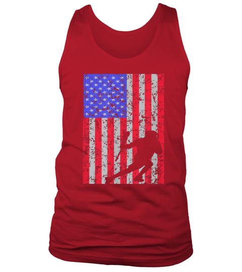 Lacrosse Player American Flag Vintage Design Lax Player shirt Tank Top Unisex
