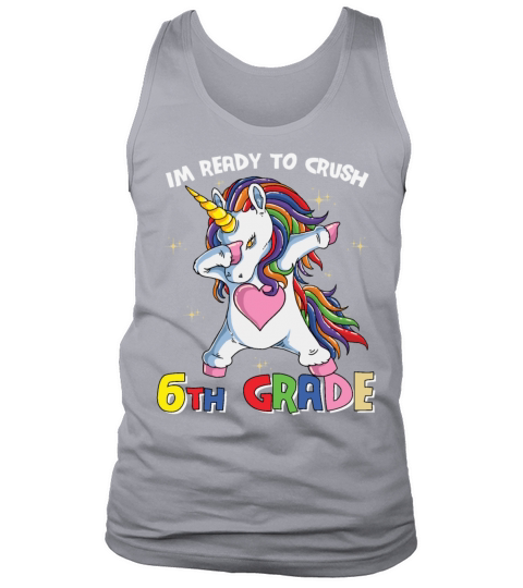 Ready To Crush 6th Grade Dabbing Unicorn Tank Top Unisex