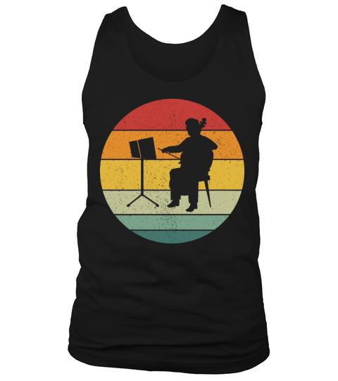 Vintage Retro Double Bass Vintage Music Tank Top Unisex