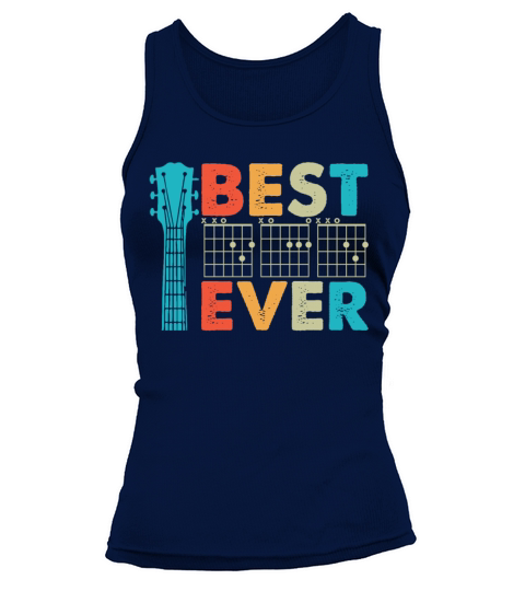 Best Dad Ever Funny Guitar Lover Vintage Father Tank top Woman