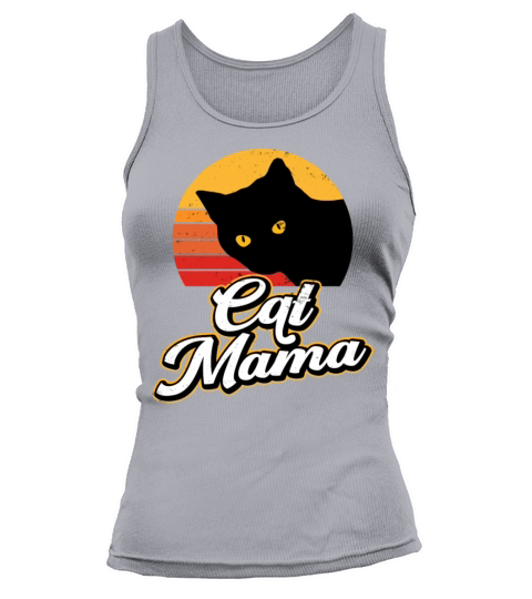 Cat Mama Vintage Eighties Cat Retro Distressed Tank top Woman