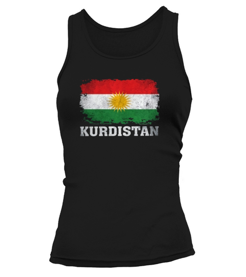 Drapeau kurde du Kurdistan T-shirt à l&#39;aspect vieilli vieilli Tank top Woman