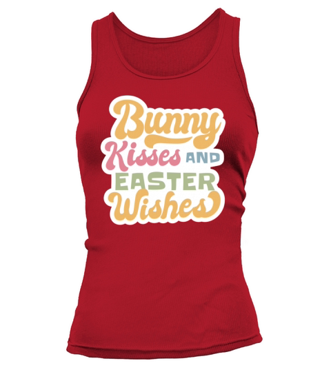 Easter Bunny Kisses Quote Lettering Tank top Woman