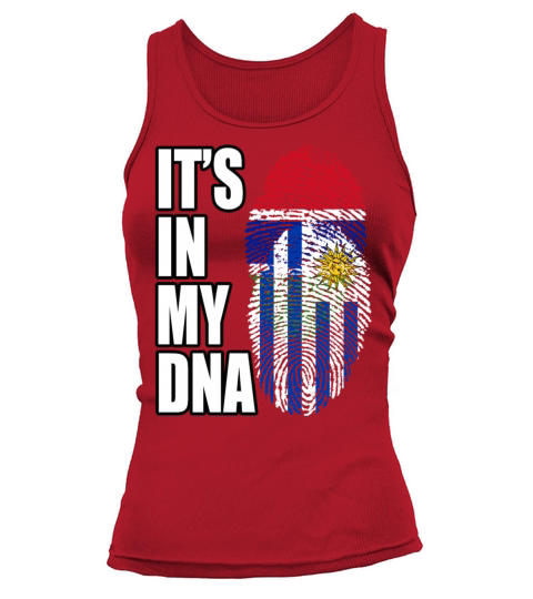Gambian And Uruguayan Mix Heritage DNA Flag Tank top Woman