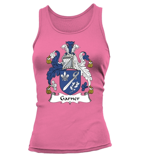 Garner Family Crest  Coat of Arms British Family Crests Tank top Woman