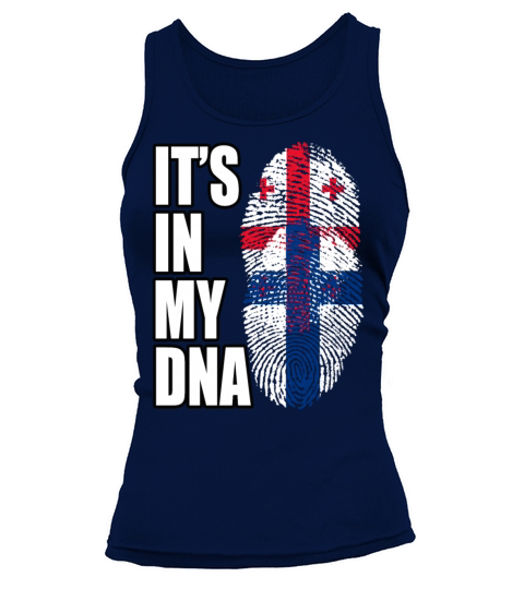 Georgian And Finland Mix Heritage DNA Flag Tank top Woman