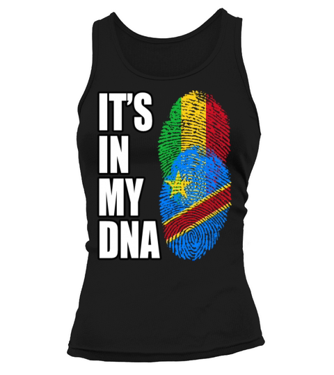 Malian And Congolese Mix Heritage DNA Flag Tank top Woman