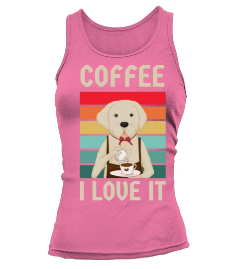Retro Vintage dog - coffee i love it Tank top Woman