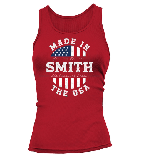 SMITH Name Patriotic American Made in The USA Tank top Woman