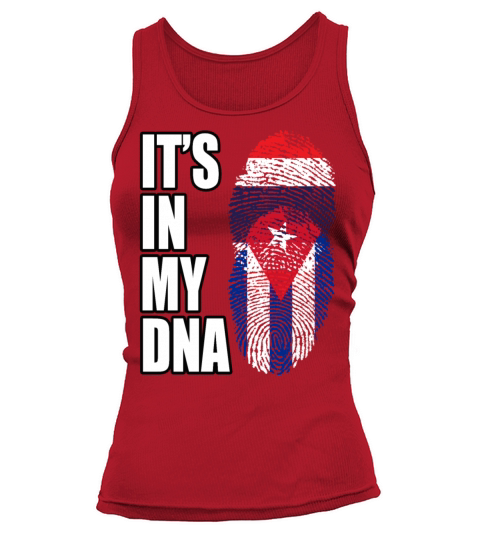 Thai And Cuban Vintage Heritage DNA Flag Tank top Woman