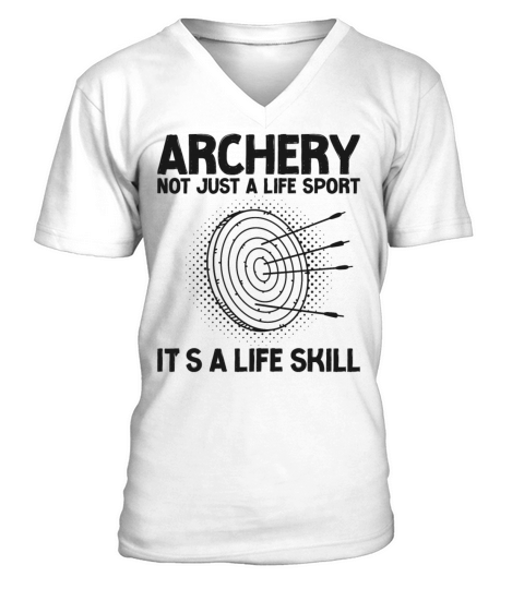 Archery Bow Archer Vintage Target V-Neck T-shirt