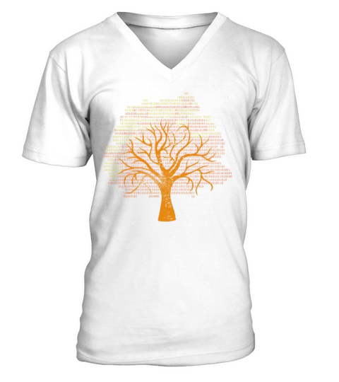 Binary Tree Computer Coding T-Shirt V-Neck T-shirt