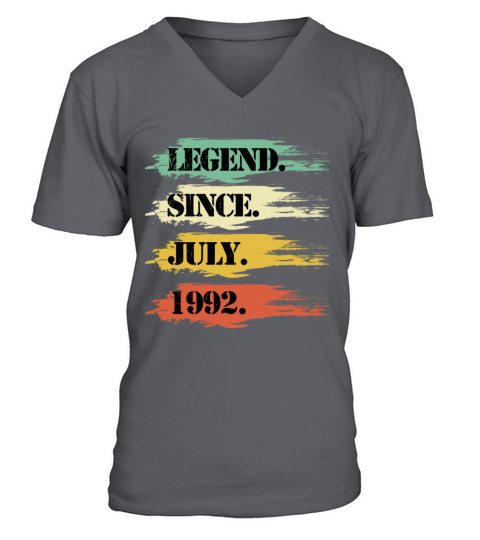 Birthday design Legendary since July 1992 Retro V-Neck T-shirt