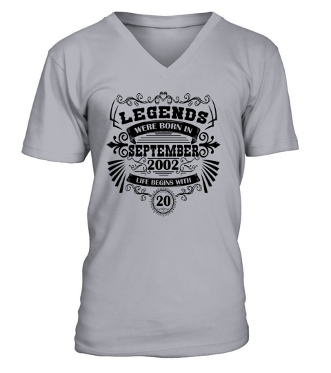 born 2002 Western September birth month V-Neck T-shirt