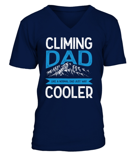 climbing dad V-Neck T-shirt