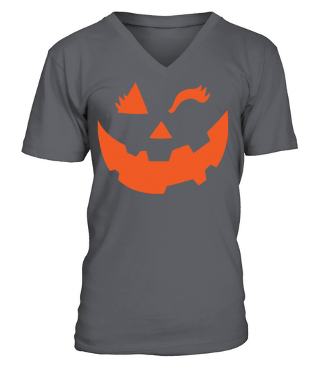Cute Unicorn Pumpkin Girls Kids Funny Halloween V-Neck T-shirt