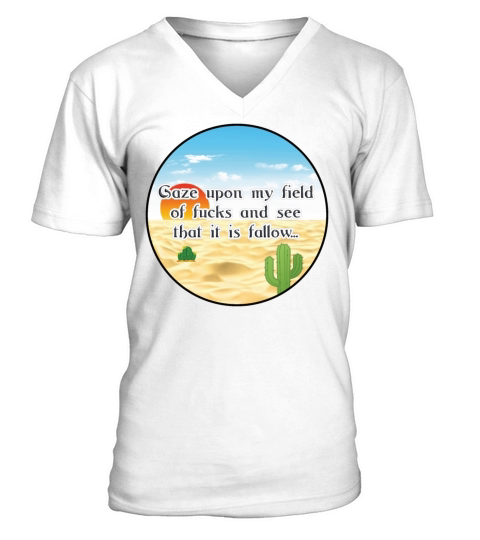 Don’t Give a Fuck Fallow Field Desert Fcks Cactus V-Neck T-shirt