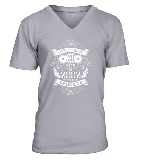 Funny sayings for the 20th birthday born in 2002 V-Neck T-shirt
