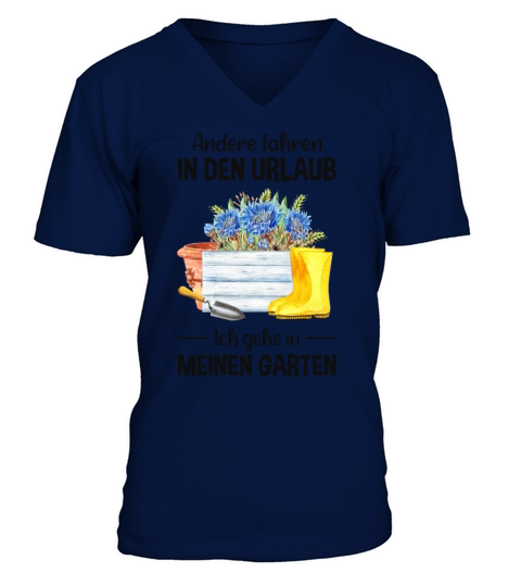 Garden Vacation Funny Quote Gardener Gift Idea V-Neck T-shirt