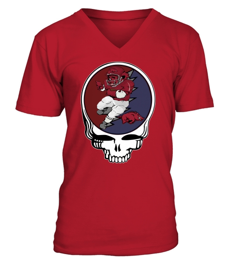GratefulDead Tshirt Arkansas Razorbacks V-Neck T-shirt