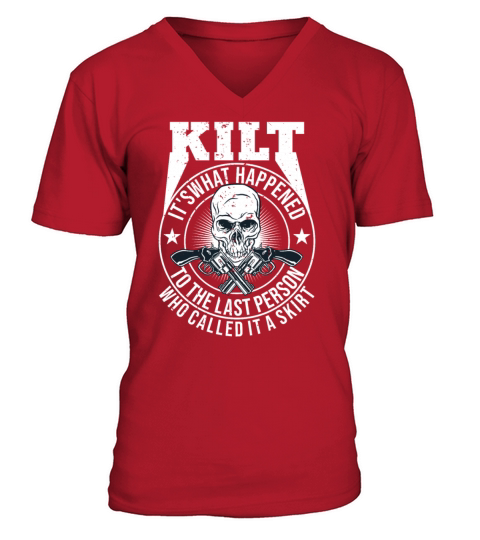 How To Wear The Kilt Design For A Tartan Kilt Guy V-Neck T-shirt