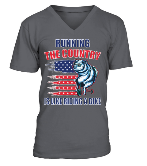 JoeBiden Running The Country Is Like Riding A Bike V-Neck T-shirt