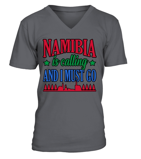 Namibia Flag Vintage Distressed Namibia V-Neck T-shirt