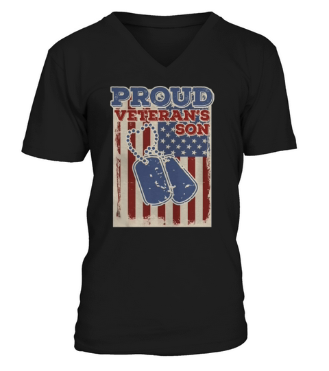 Proud Veterans Son Tee Shirt Gift For Veteran Day V-Neck T-shirt