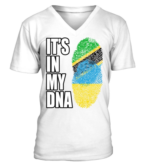 Tanzanian And Ukrainian Vintage Heritage DNA Flag V-Neck T-shirt