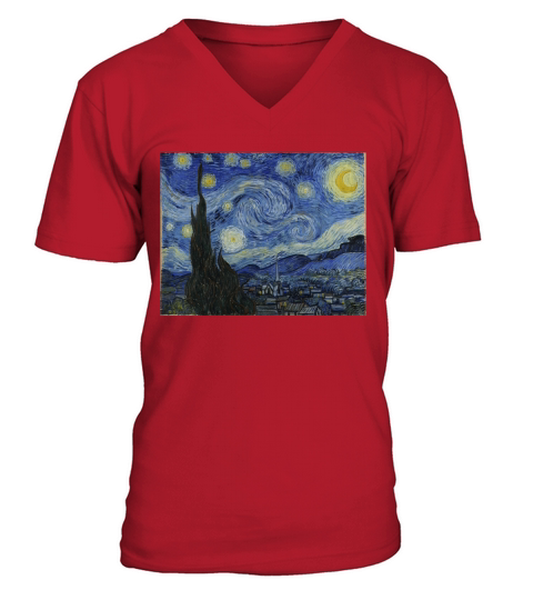 Vincent Van Gogh Sternennacht V-Neck T-shirt