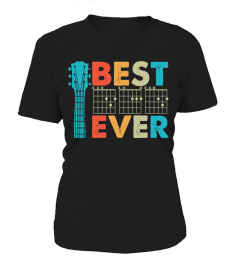 Best Dad Ever Funny Guitar Lover Vintage Father Women's T-Shirt