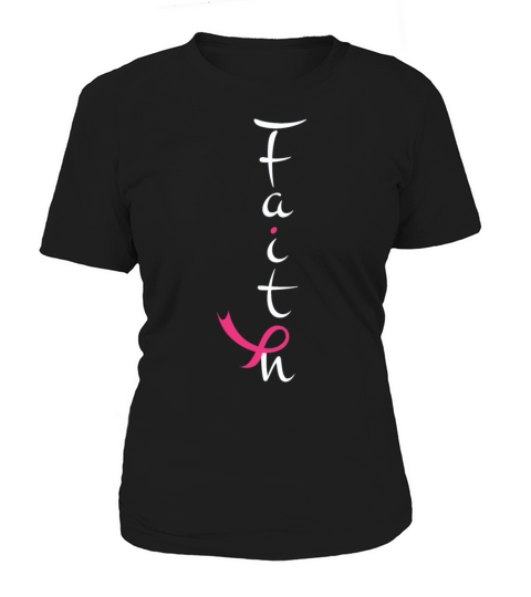 Faith Pink October Breast Cancer Awareness Women's T-Shirt