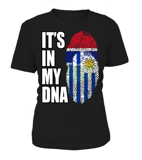 Gambian And Uruguayan Mix Heritage DNA Flag Women's T-Shirt