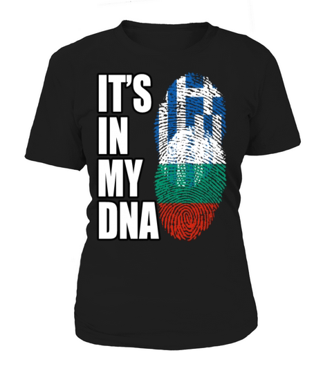 Greek And Bulgarian Mix Heritage DNA Flag Women's T-Shirt