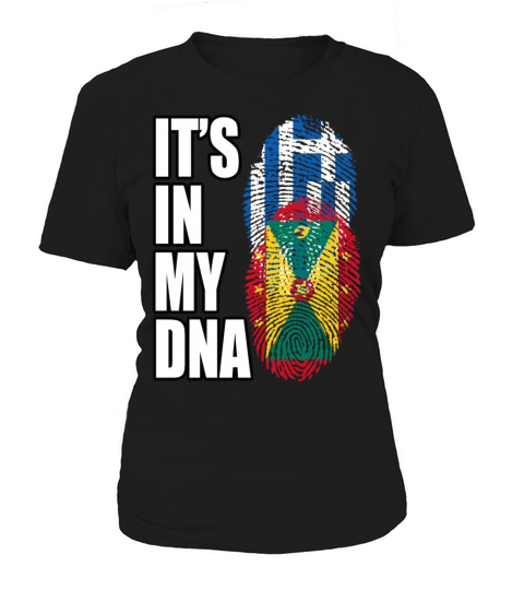 Grenadian And Greek Mix Heritage DNA Flag Women's T-Shirt
