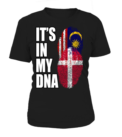 Malaysian And Danish Mix Heritage DNA Flag Women's T-Shirt