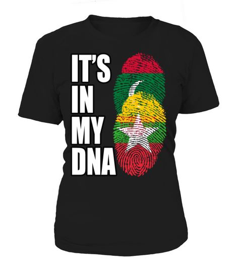 Maldivian And Burmese Mix Heritage DNA Flag Women's T-Shirt