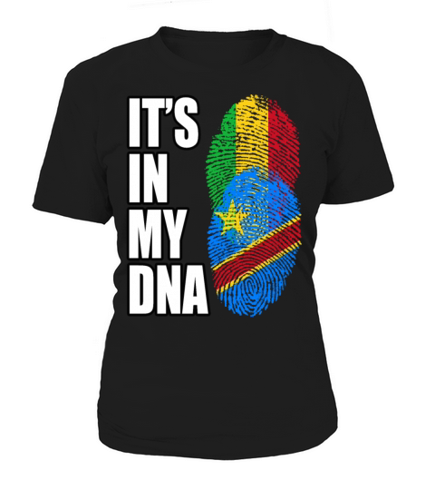 Malian And Congolese Mix Heritage DNA Flag Women's T-Shirt