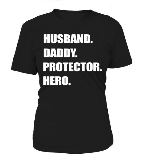 Mens Husband Daddy Protector Hero T-Shirt Gift From Wife Children Women's T-Shirt