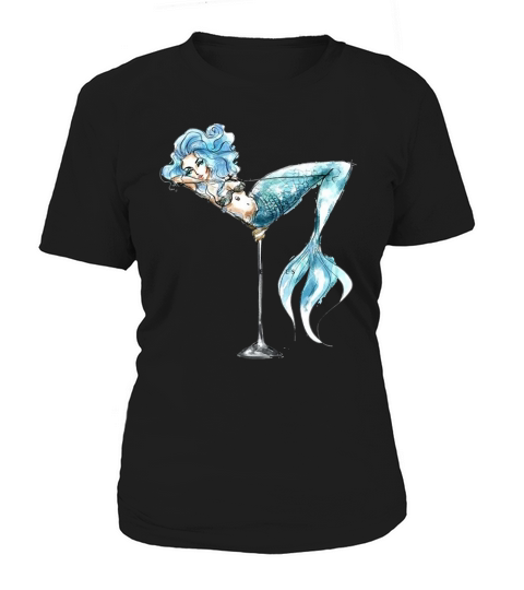 Mermaid and cocktail glass - Ladies Flowy Tank Women's T-Shirt
