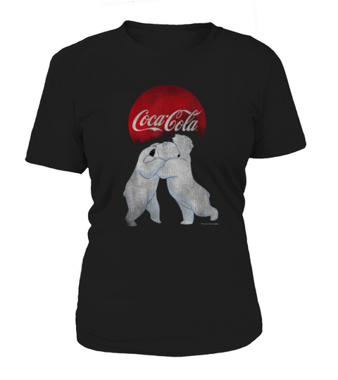 Original Coca-Cola Vintage Christmas Polar Bear Hug Graphic shirt Women's T-Shirt